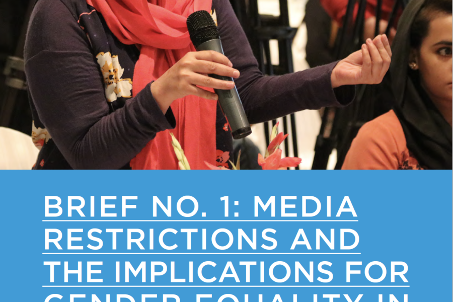 Brief No 1 Media Restrictions And The Implications For Gender Equality In Afghanistan United